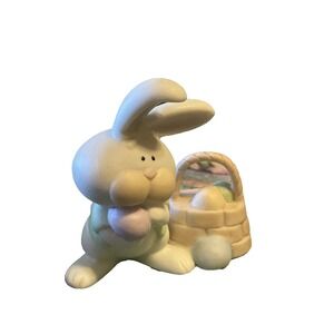 Fabrizio Easter Bunny With Easter Eggs in Basket Figurine for George Good 1986
